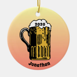 Beer Stein Design Ceramic Ornament