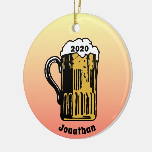 Beer Stein Design Ceramic Ornament (Links)