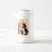 Beer Stein met het Man in het Pet Bierpul (Voorkant links)