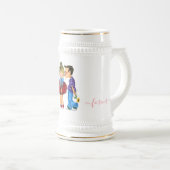 Beer Stein met Romantic Couple - Liefde Bierpul (Voorkant rechts)