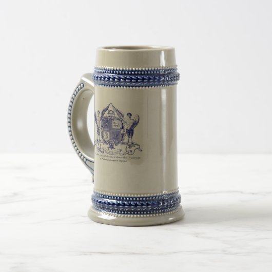 Beer Stein Mok-Masonic Freemason Mason Bierpul (Voorkant links)