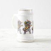 Beer Stein: Musical Cats van Louis Wain Bierpul (Voorkant links)