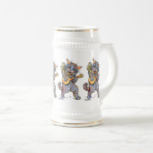Beer Stein: Musical Cats van Louis Wain Bierpul (Voorkant rechts)