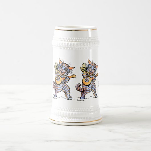 Beer Stein: Musical Cats van Louis Wain Bierpul (Center)