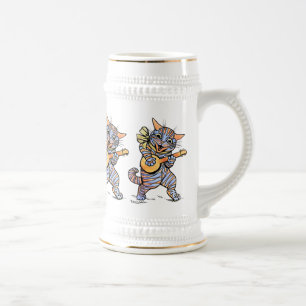 Beer Stein: Musical Cats van Louis Wain Bierpul