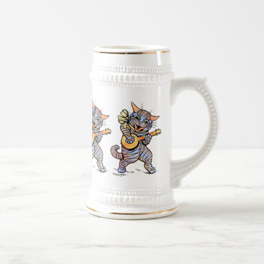 Beer Stein: Musical Cats van Louis Wain Bierpul (Rechts)