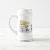 Beer Stein op de kaas (met olijven) Bierpul (Links)