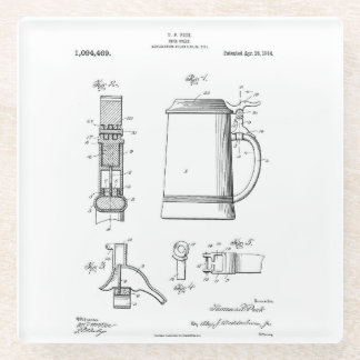 Beer Stein Patent Glazen Onderzetter