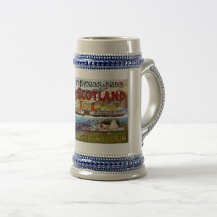 Beer Stein  Scotland Travel Poster 22oz Bierpul