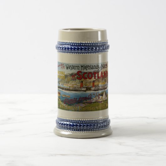 Beer Stein  Scotland Travel Poster 22oz Bierpul (Center)
