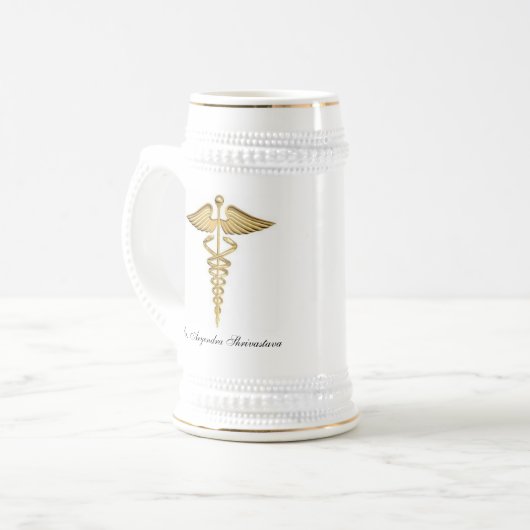 Beer Stein voor een dokter Bierpul (Voorkant links)