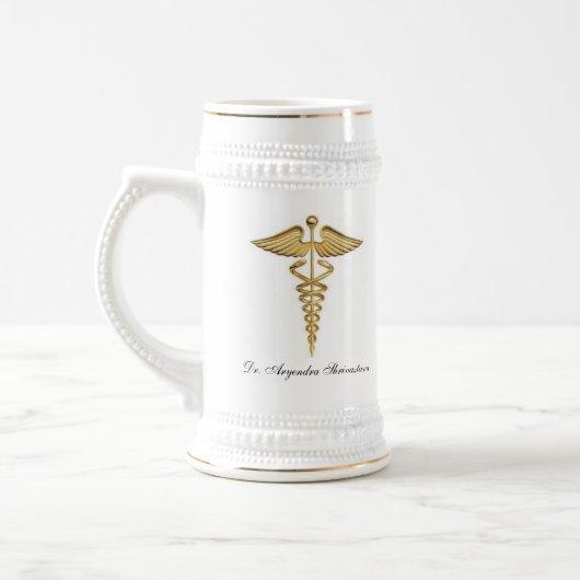 Beer Stein voor een dokter Bierpul (Links)