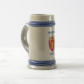 Beer Stein w/ Noorse Crest en SKÅL! Bierpul (Voorkant links)