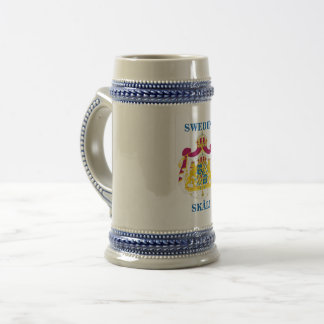 Beer Stein w/Swedish Crest en SKÅL! Bierpul