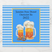 Beer Steins Oktoberfest Home Brew Bier Etiket (Enkel label)