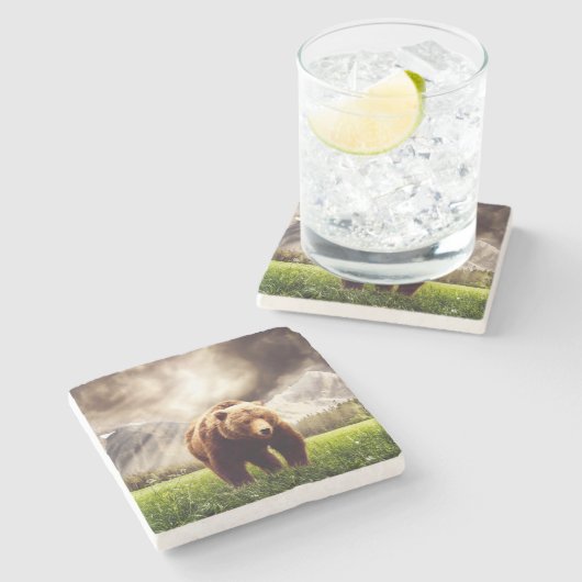 Beer Stenen Onderzetter (Zijkant)