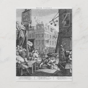 Beer Street, 1751 Briefkaart