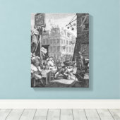 Beer Street, 1751 Canvas Afdruk (Insitu (Houten vloer))