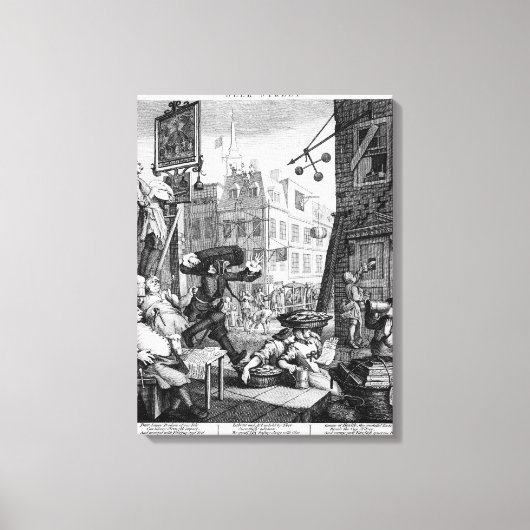 Beer Street, 1751 Canvas Afdruk (Voorkant)