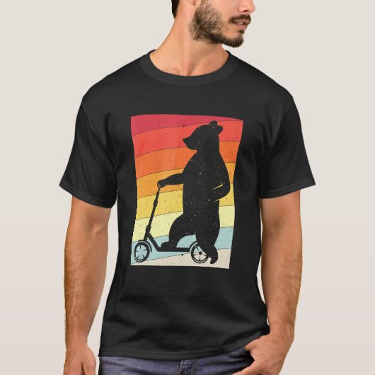 Beer Stunt Kick Scooter Scooter Skater Retro T-shirt (Voorkant)