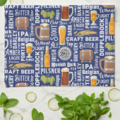 Beer Styles Blue Kitchen Towel Theedoek (Gevouwen)