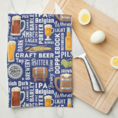 Beer Styles Blue Kitchen Towel Theedoek (Quarter Fold)