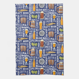 Beer Styles Blue Kitchen Towel Theedoek
