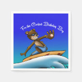 Beer Surfer Birthday Servetten (Voorkant)