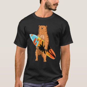 Beer Surfer Surfboard Beach Summer Waves Surf Surf T-shirt