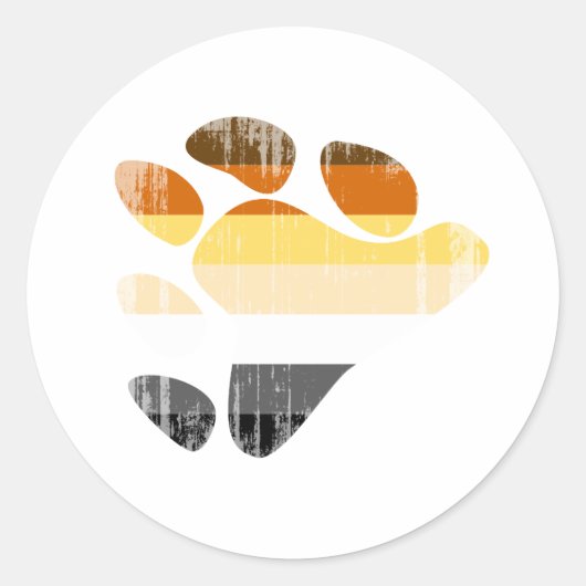 Beer Symbool ontredderd Ronde Sticker (Voorkant)