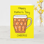 Beer Tankard Vaderdag Kaart (Gele Bloem)