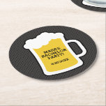 Beer Tasting Bachelor Party Favor Ronde Kartonnen Onderzetter<br><div class="desc">Dit biersmaakje onderzetter maakt een groot vrijgezellenfeest of trouwfeest bedankt je cadeau. Eenvoudig aan te passen met de naam en feestdatum van de groom.</div>