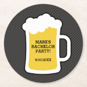 Beer Tasting Bachelor Party Favor Ronde Kartonnen Onderzetter (Voorkant)