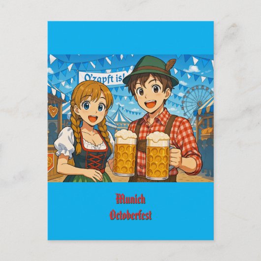 Beer tasting during Oktoberfest in Munich, Germany Briefkaart (Voorkant)
