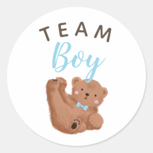 Beer Team Boy Geslacht Onthullen Partij Stemming Ronde Sticker