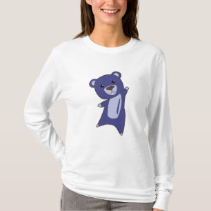 Beer Teddy Bear Little Beer Blue Funny Animals for T-shirt
