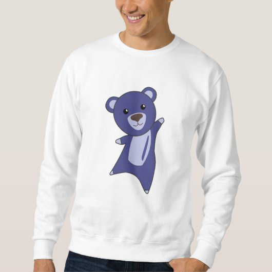Beer Teddy Bear Little Beer Blue Funny Trui (Voorkant)