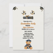 beer teddy en petten Graduation Party Kaart (Voorkant)