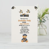 beer teddy en petten Graduation Party Kaart (Staand voorkant)