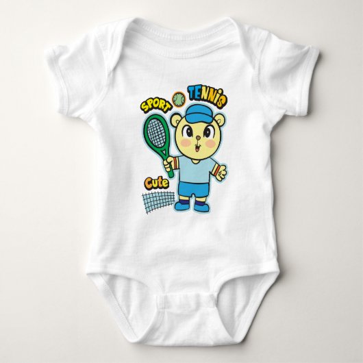 Beer tennissende speler romper (Voorkant)