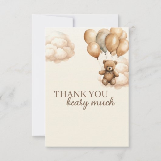 Beer thema Baby shower dank u kaart (Voorkant)