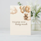 Beer thema Baby shower dank u kaart (Staand voorkant)