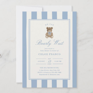Beer Thema Baby Shower Uitnodiging Beerly Wacht