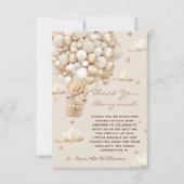 Beer Thema Barly Wait Gold Baby shower Bedankkaart (Voorkant)