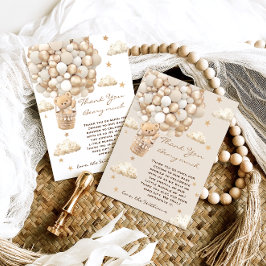 Beer Thema Barly Wait Gold Baby shower Bedankkaart