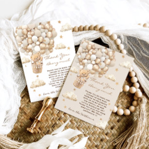 Beer Thema Barly Wait Gold Baby shower Bedankkaart