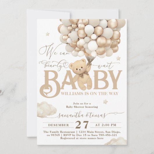 Beer thema genderneutraal Baby shower Kaart (Voorkant)