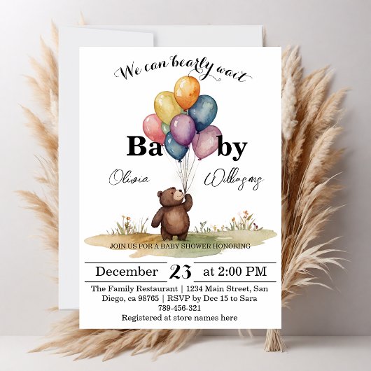 Beer thema genderneutraal Baby shower Kaart