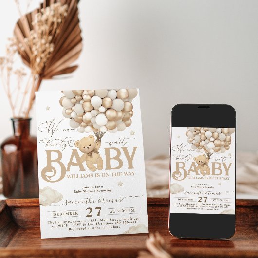 Beer thema genderneutraal Baby shower Kaart