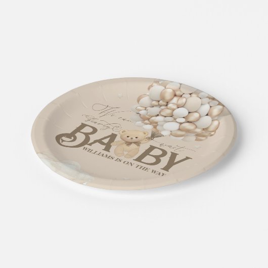 Beer thema genderneutraal Baby shower Papieren Bordje (Gekanteld)